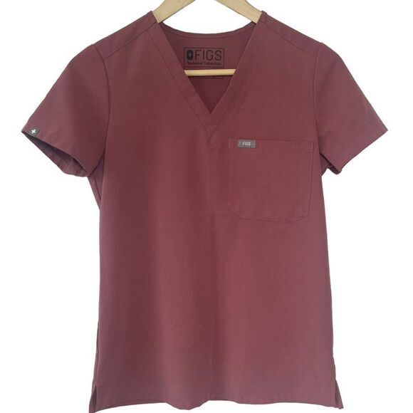 Figs Tops - Figs Catarina Dusty Rose One Pocket Scrub Top Sz XXS
